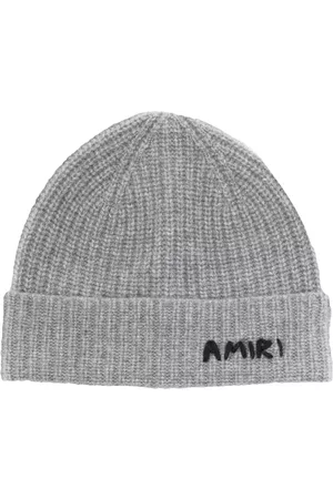 AMIRI Logo-embroidered ribbed-knit beanie hat