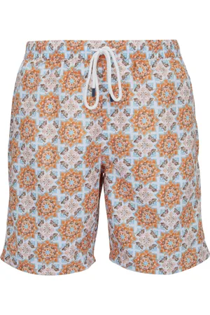 FEDELI Shorts de playa con estampado gráfico