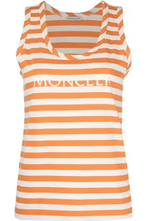 Moncler Top con logo estampado y motivo de rayas