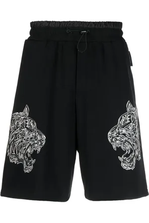 Philipp Plein Shorts Tiger con pretina elástica