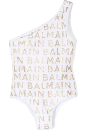 Balmain Traje de baño con hombro descubierto y glitter