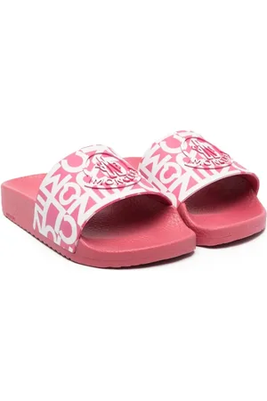 Moncler Flip flops con puntera abierta y motivo de monograma