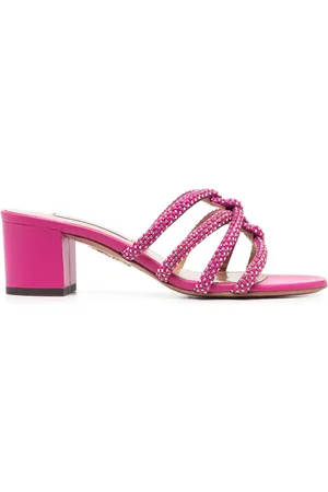 Aquazzura Mules con detalles de cristal