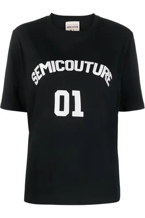 SEMICOUTURE Playera manga corta con logo estampado