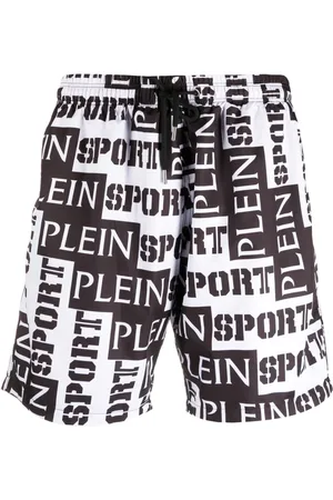 Philipp Plein Shorts de playa con logo estampado