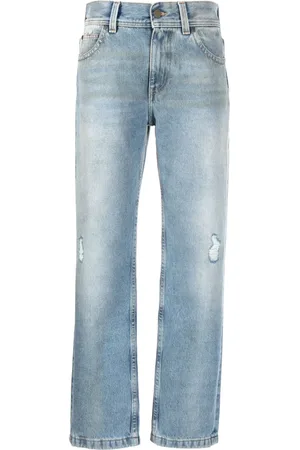 Palm Angels Jeans rectos con efecto envejecido