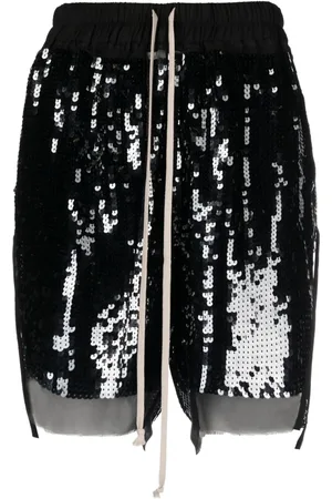 Rick Owens Shorts deportivos con bordados lentejuelas