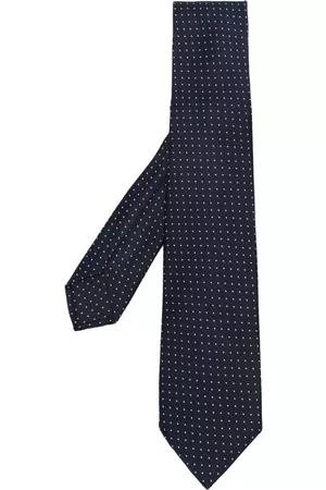 BARBA Dot-print silk tie