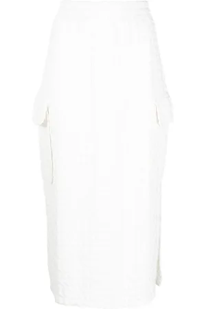SUNNEI Falda midi con logo bordado