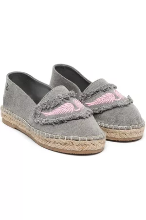 Zadig & Voltaire Niña y chica adolescente Alpargatas - Embroidered-wings frayed-detailing espadrilles