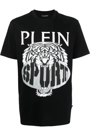 Philipp Plein Playera SS Tiger con cuello redondo