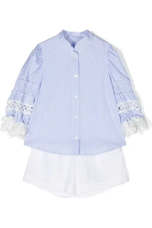 Lapin House Set de shorts y playera con motivo de rayas