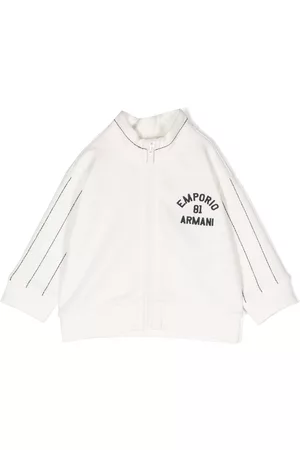 Emporio Armani Stripe-detailing zip-up jacket