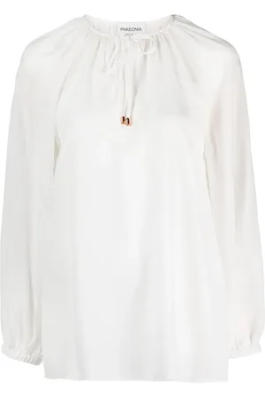 PHAEONIA Blusa de seda con moño