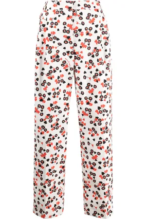 Moschino Pantalones con tiro alto y estampado floral