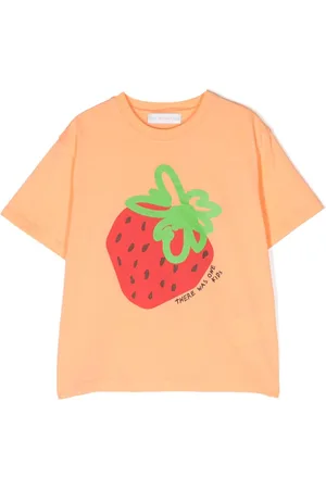 There Was One Kids Playera con fresas estampadas