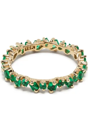 Suzanne Kalan Anillo en oro amarillo de 18kt con esmeraldas