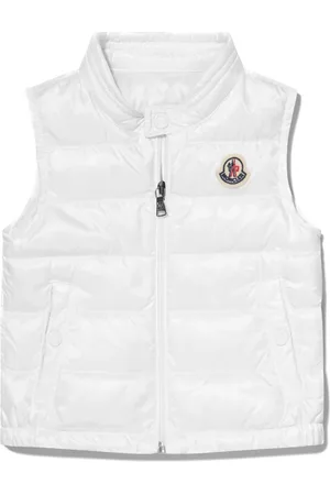 Moncler Chaleco capitonado con cierre y parche del logo