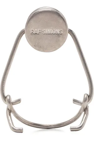RAF SIMONS Broche con logo grabado