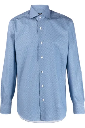 BARBA Camisa con motivo geométrico