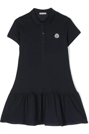 Moncler Vestido estilo playera tipo polo con parche del logo en el pecho