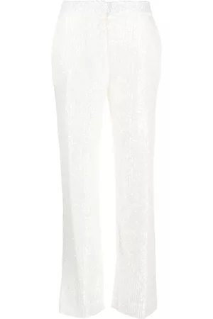 Claudie Pierlot Pantalones acampanados y bordados con lentejuelas