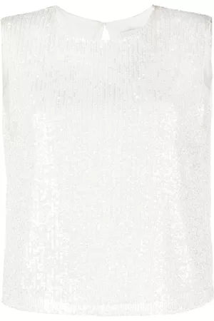 Claudie Pierlot Camiseta con espalda abierta y detalle de lentejuelas