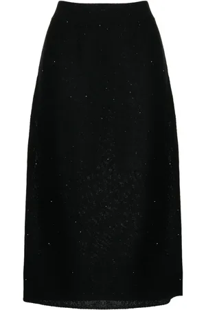 Fabiana Filippi Falda midi con hilo metalizado
