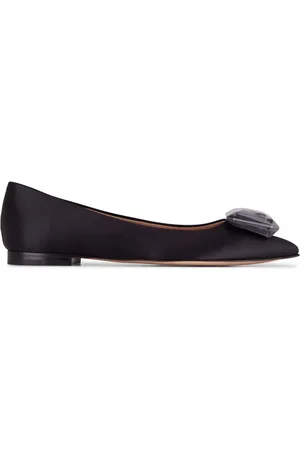 Gianvito Rossi Flats de satén Jaipur