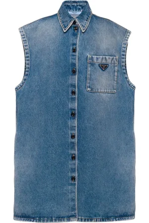 Prada Camisa de mezclilla sin mangas