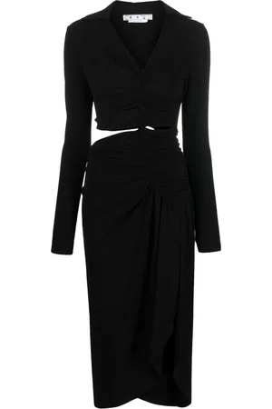 OFF-WHITE Vestido drapeado con aberturas