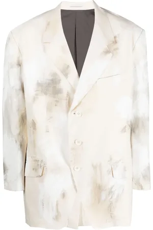 YOHJI YAMAMOTO Chamarra con estampado abstracto