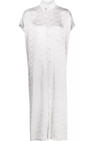 Balenciaga Mujer Midi - Raw-cut monogram midi dress