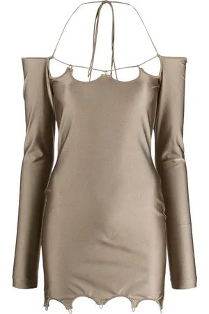 The Attico Vestido corto Lyna con hombros descubiertos