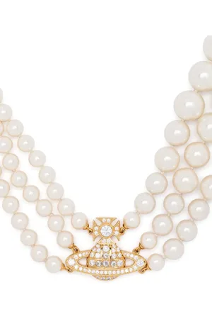 Vivienne Westwood Collar de perlas con placa Orb