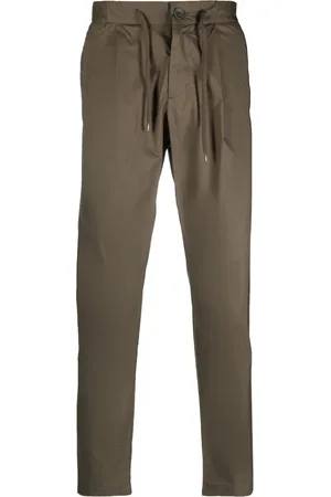 HERNO Pantalones rectos con cordones en la pretina