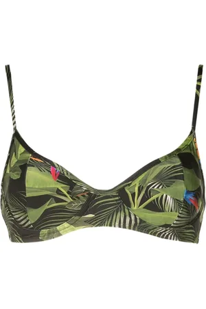 Lygia & Nanny Top de bikini Fiji con estampado botánico