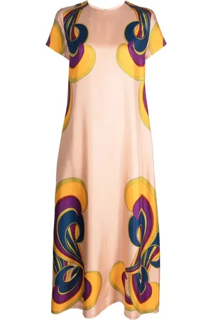 La DoubleJ Vestido Swing con estampado gráfico