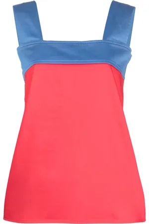 Saint Laurent Blusa sin mangas con diseño colour block 1970