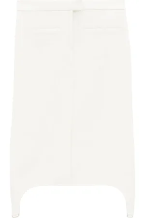 Courrèges Falda midi con tirantes
