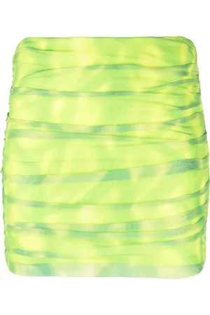 ROTATE Falda fruncida con estampado tie-dye