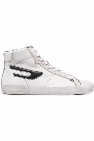 Diesel Tenis altos con parche del logo