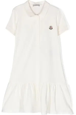 Moncler Vestido estilo playera tipo polo con parche del logo en el pecho