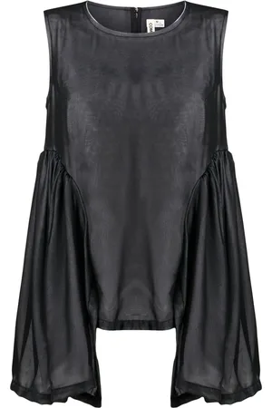 Comme des Garçons Blusa sin mangas con detalle drapeado