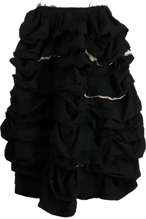 Comme des Garçons Falda asimétrica con detalle de volantes