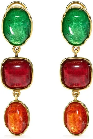 Goossens Aretes de clip con cabujones