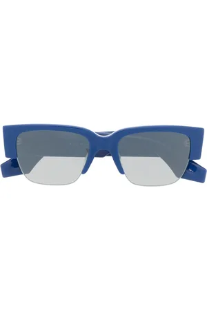 Alexander McQueen Lentes de sol con logo estampado en los brazos