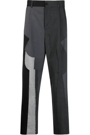 Feng Chen Wang Pantalones rectos con diseño patchwork