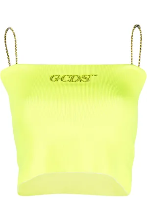 GCDS Camiseta con detalles de cristal y logo