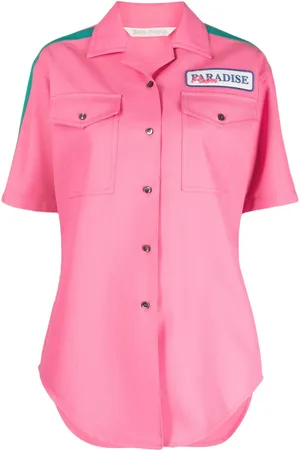 Palm Angels Camisa manga corta con parche del logo